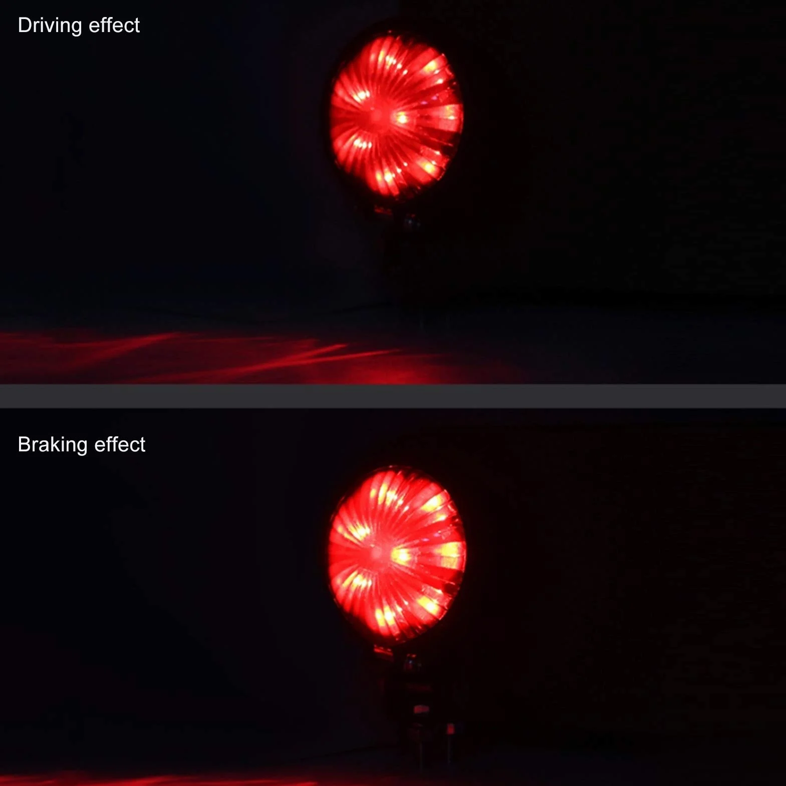 Uniwersalny motocykl 12 V Tylne światło hamowania tylnego światła LED z mocowaniem pręta śrubowego montażu(czerwona czarna skorupa)