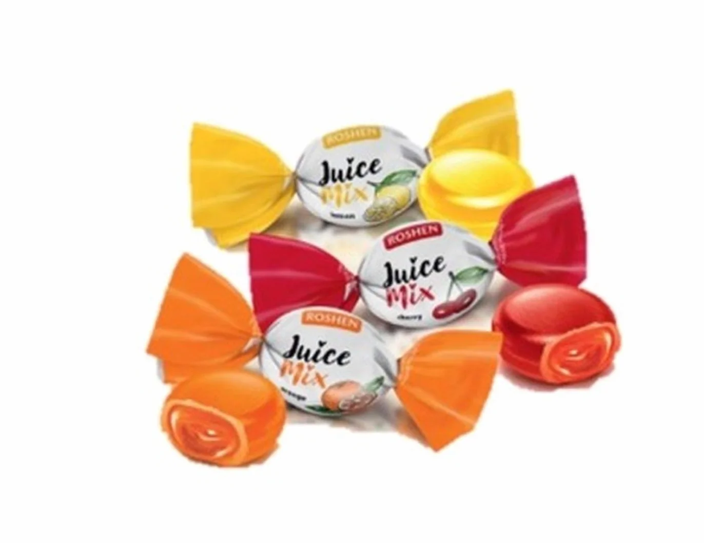 ROSHEN Cukierki z nadzieniem owocowym Juice Mix 1 kg