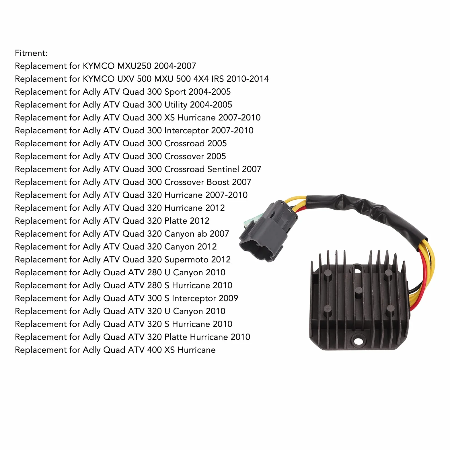 Prostownik Napięcia, Prostownik 12V ATV 31600 LBA7 900 Regulator Napięcia dla MXU250 2004-2007, UXV 500 MXU 500 4X4 IRS 2010-2014, Adly ATV Quad 300 320, Adly Quad ATV 280 300 320 400