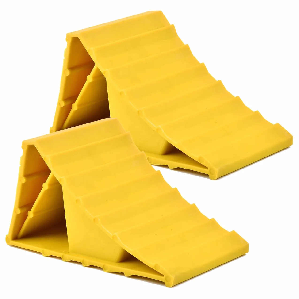 Kliny pod koła samochodowe 2 sztuki Kliny pod koła do przyczep Kliny pod koła do kampera Kliny pod koła z tworzywa sztucznego Kliny pod koła hamulcowe dla samochodów osobowych Blokady podkołowe Kliny