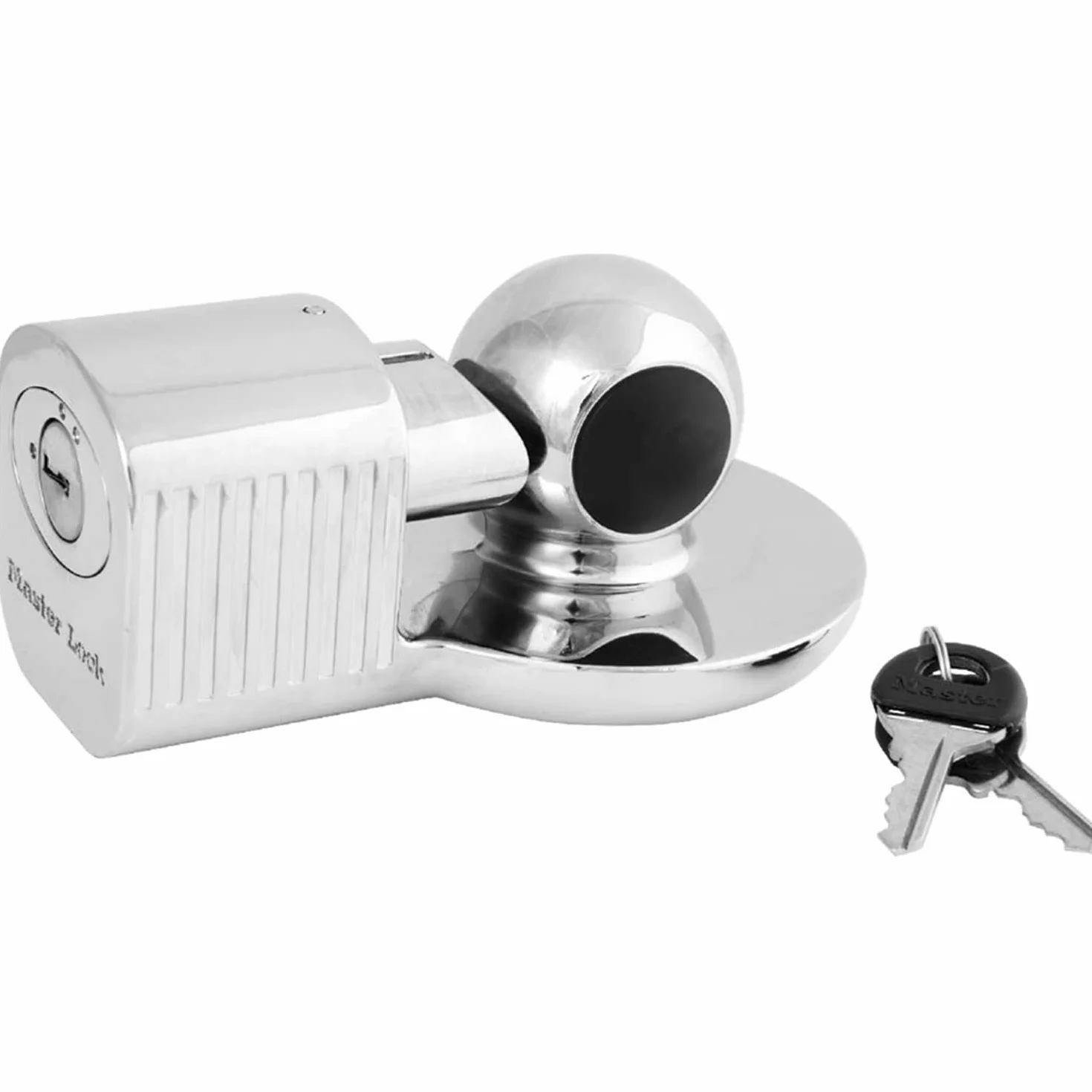 MASTER LOCK Wytrzymały zamek holowniczy, uniwersalny zamek hakowy, aluminiowy, zewnętrzny, 60 x 135 x 90 mm