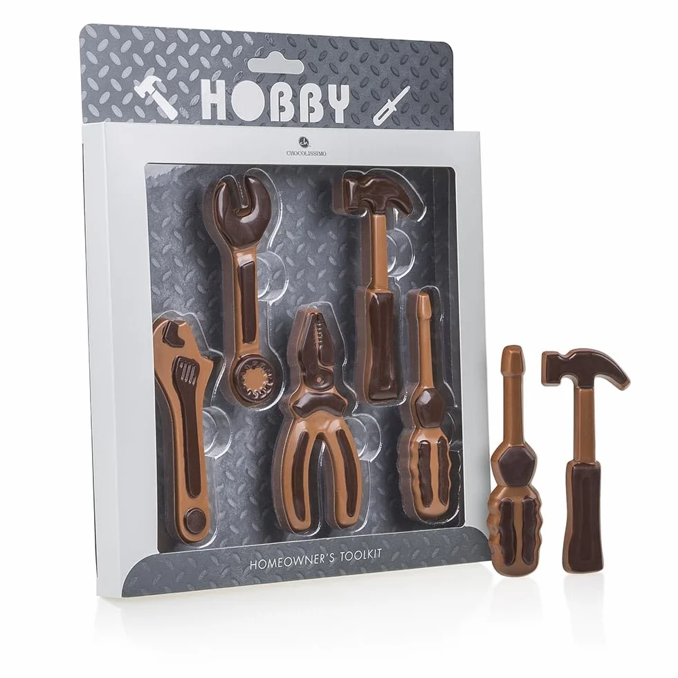 CHOCOLISSIMO ChocoToolkit - narzędzia z czekolady | narzędzie do czekolady | pomysł na prezent | urodziny | ojciec | dziecko | mężczyźni | Dzień Ojca | Dzień Ojca | Prezent dla majsterkowiczów | bez