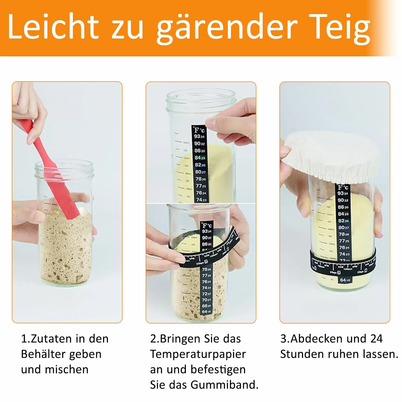 Sourdough zestaw startowy do pieczenia zakwasu, 1000 ml