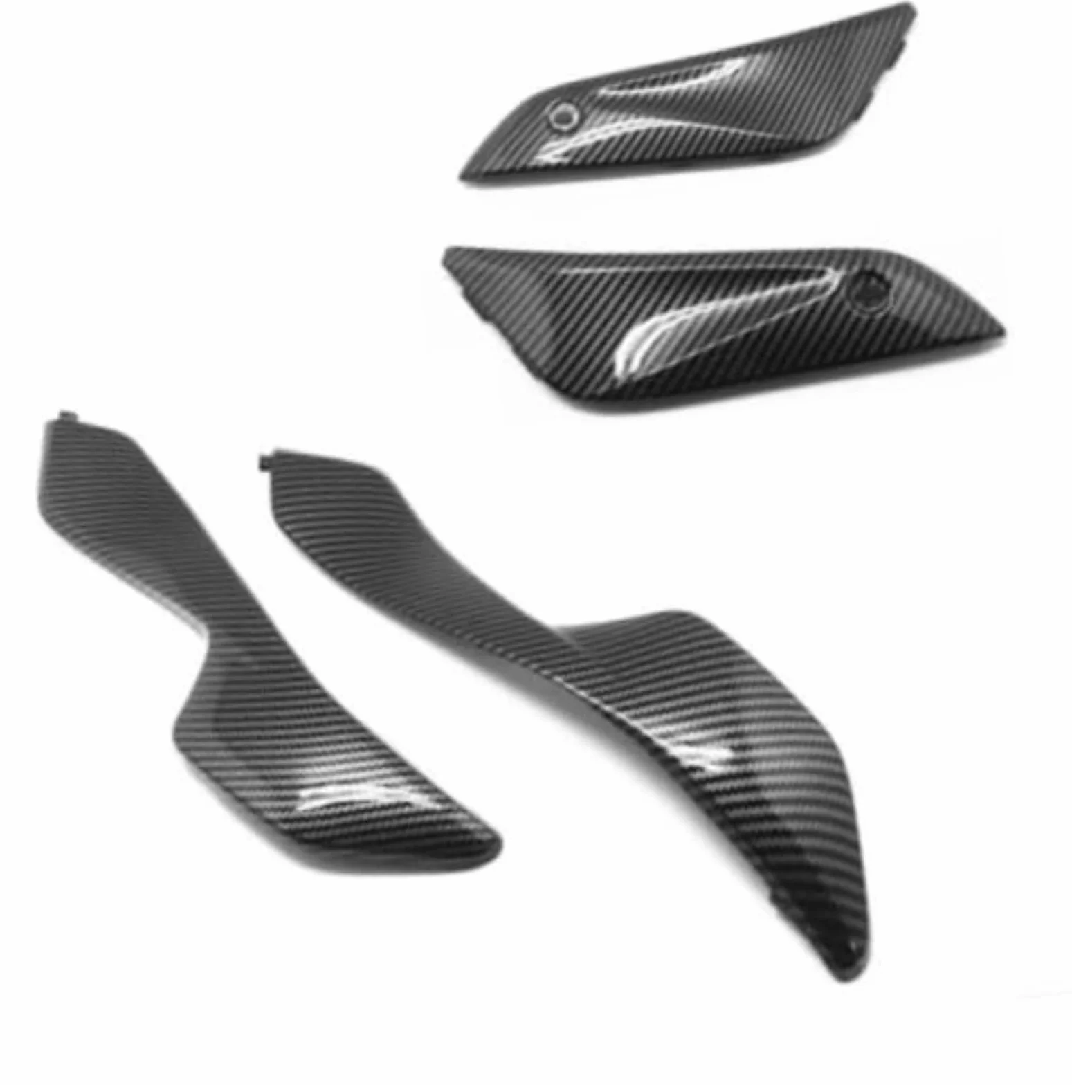 4X Panele boczne owiewki motocykla Wzór z włókna węglowego, dla CBR1000RR 04-07 Wytrzymały ABS, dla gazu, dla pokrywy zbiornika Ulepszenie aerodynamiczne czarny Osłona panelu bocznego