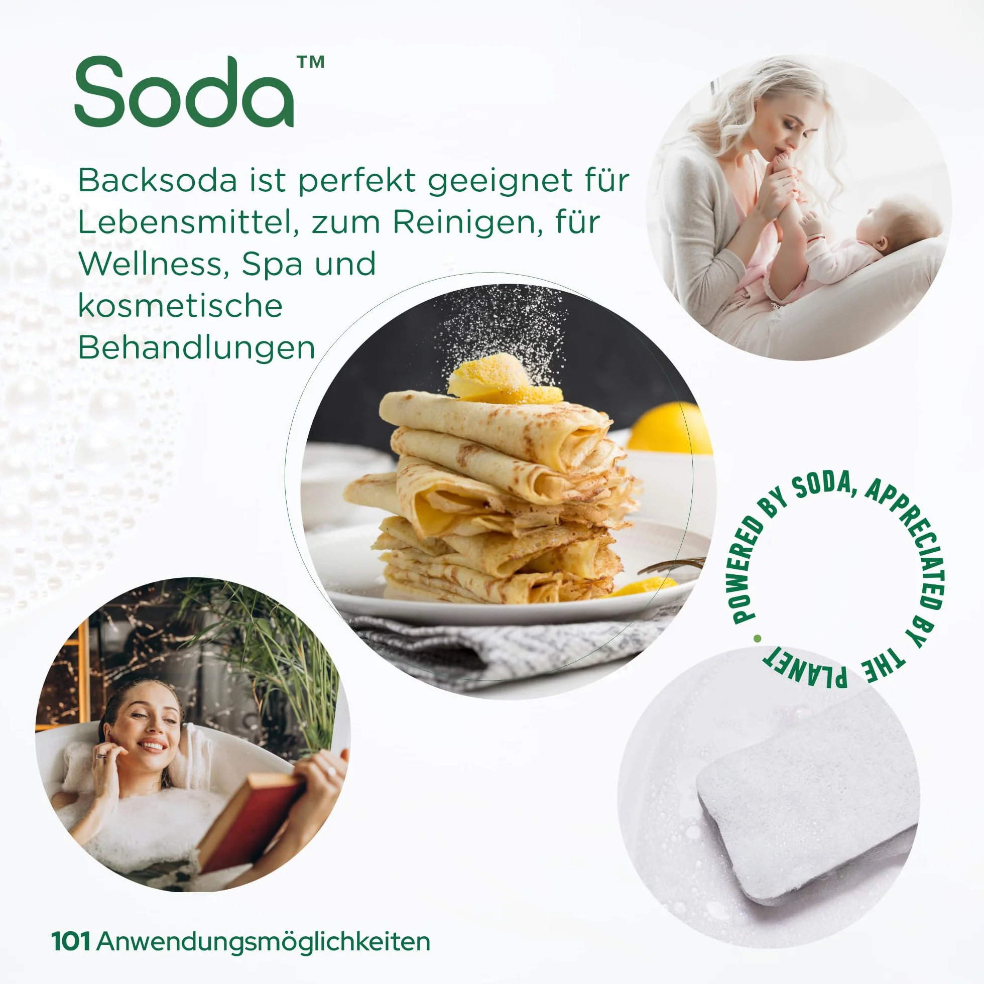 Soda do pieczenia 400 g (8 sztuk, 3,2 kg) do czyszczenia owoców, omletów, zmiękczania mięsa