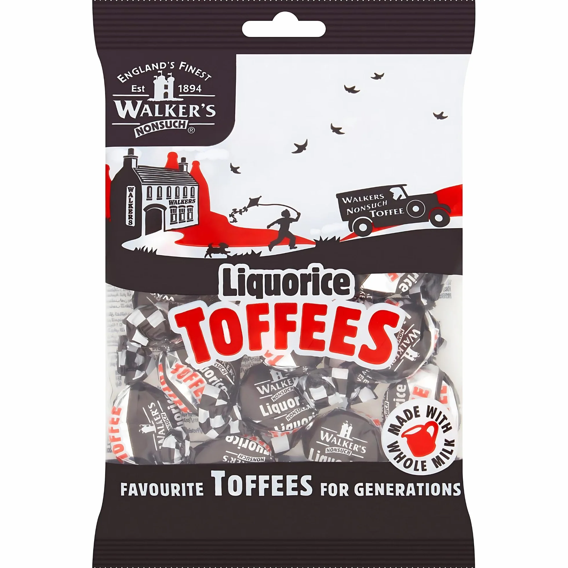Walkers Nonsuch Liquorice Toffees 150 g