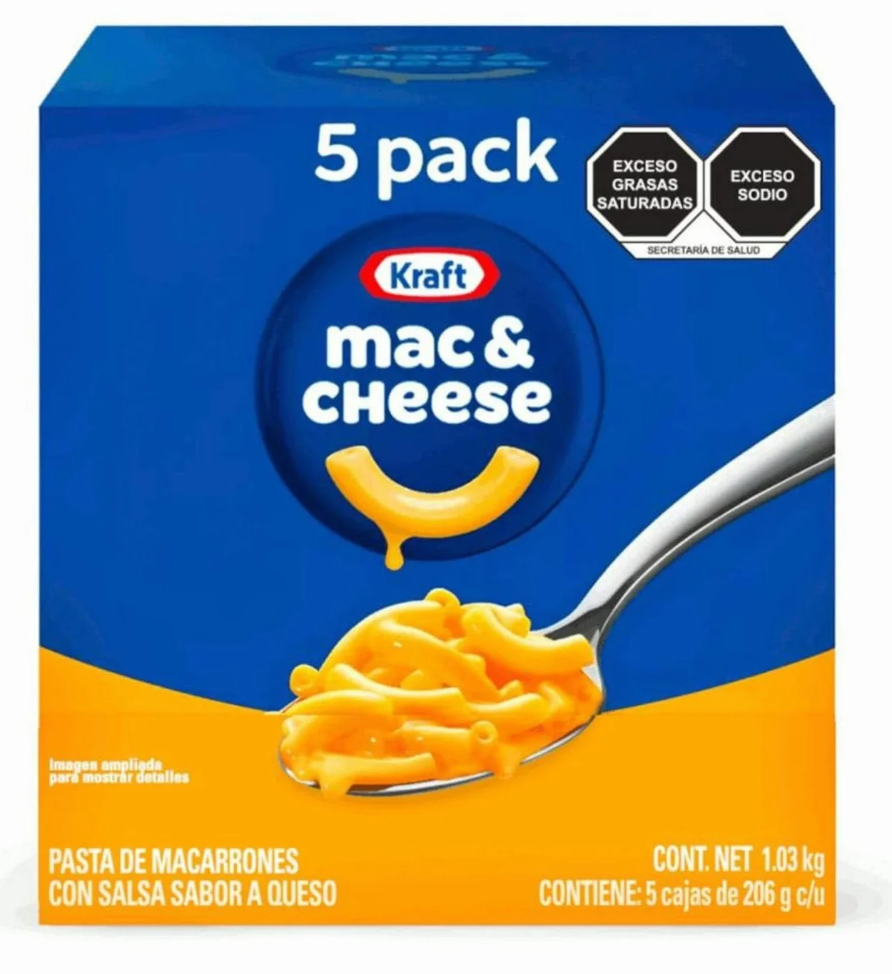 Kraft Macaroni and Cheese The Cheesiest, zestaw 5 x 206 g