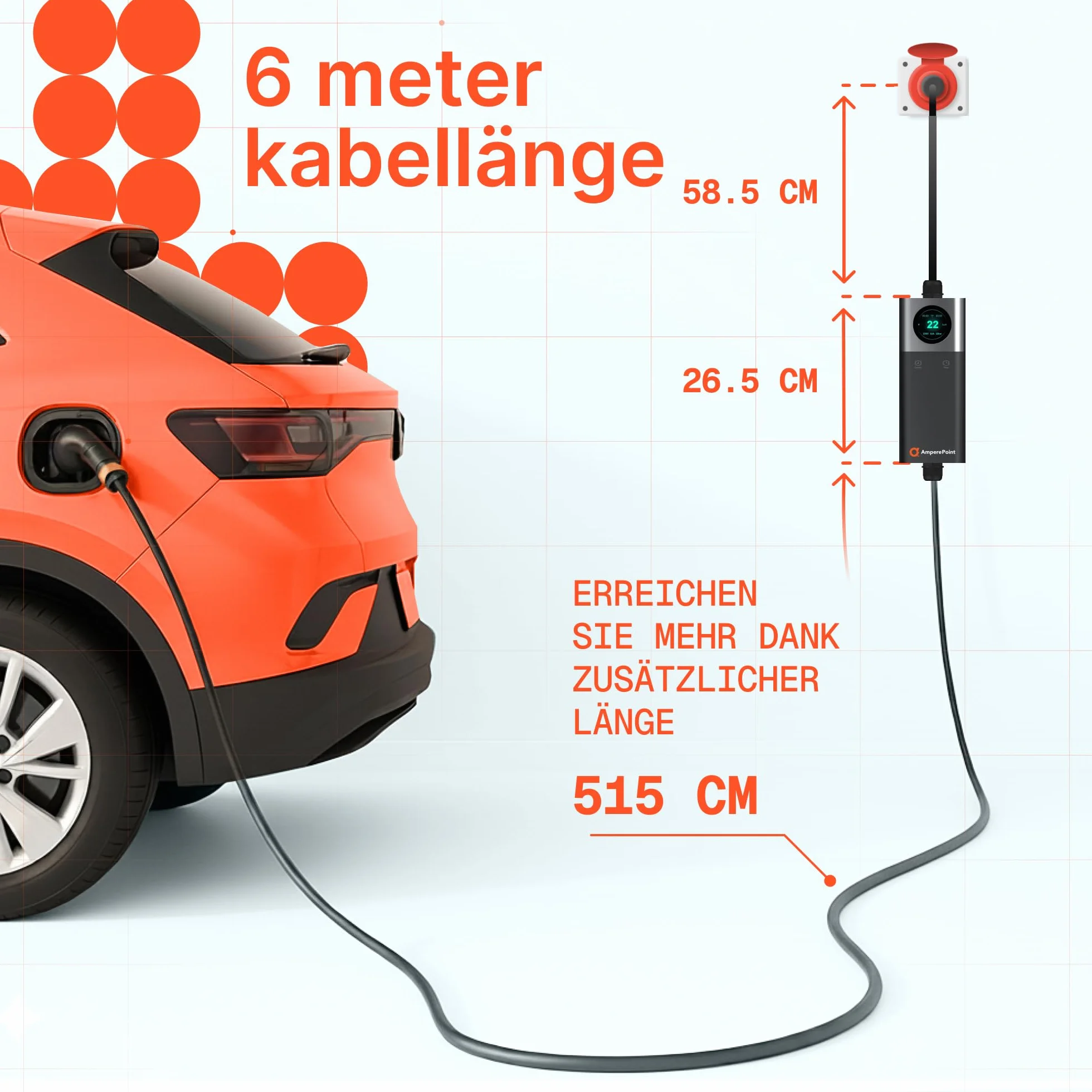 Ampere Point Przenośna Stacja Ładowania Typ 2 32A 22kW