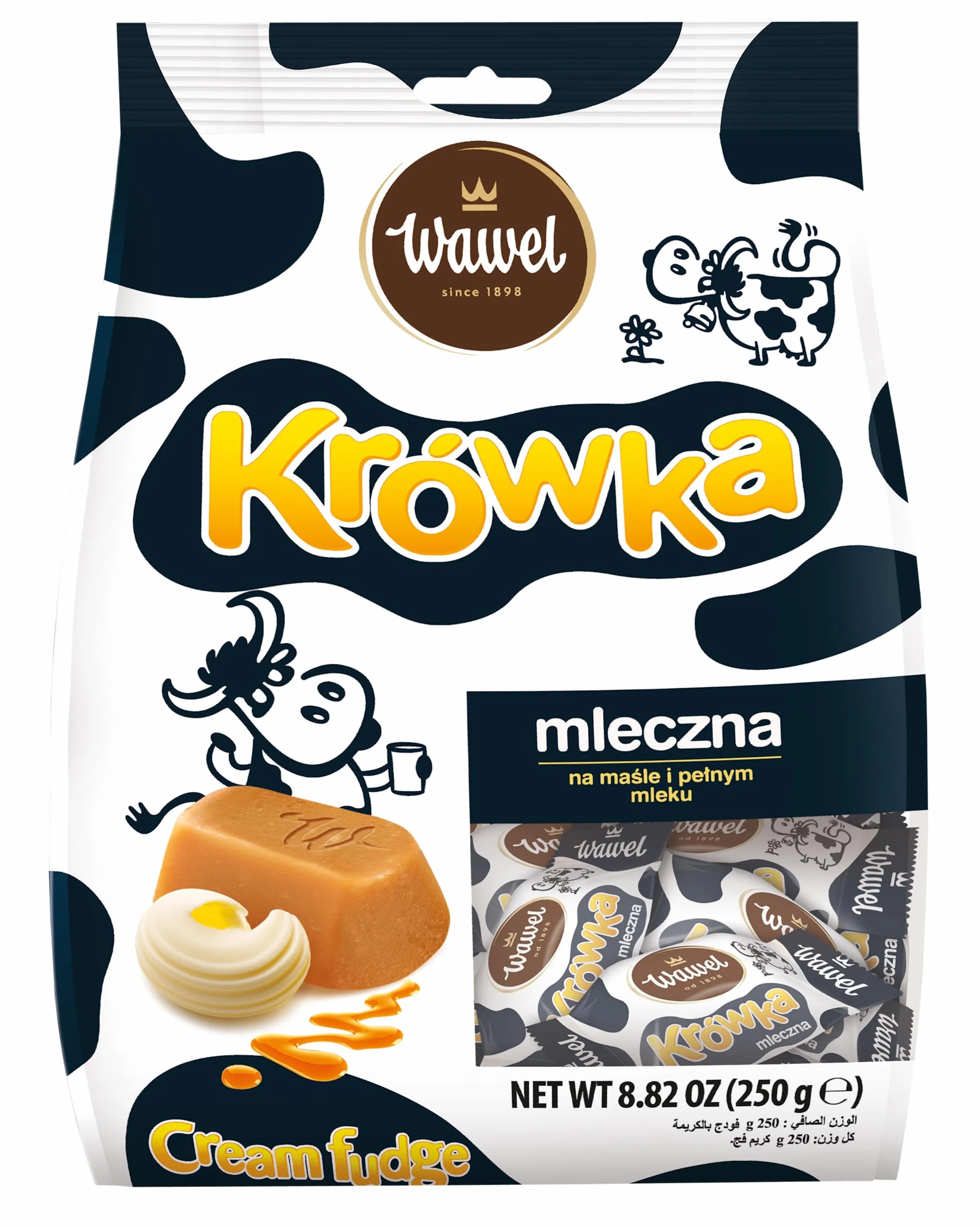 Wawel Krówka Mleczna Cukierki Pomadki mleczne 250g