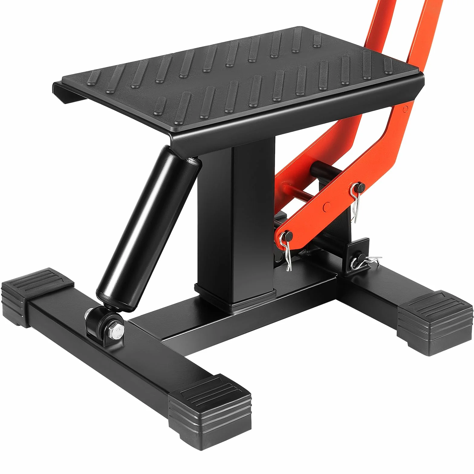 Hydrauliczny podnośnik do motocykli, stojak offroad, regulacja wysokości 25-40 cm, stojak H z gumowym panelem, udźwig 400 kg, do warsztatu i garażu, do enduro, ATV i roweru dirtbike