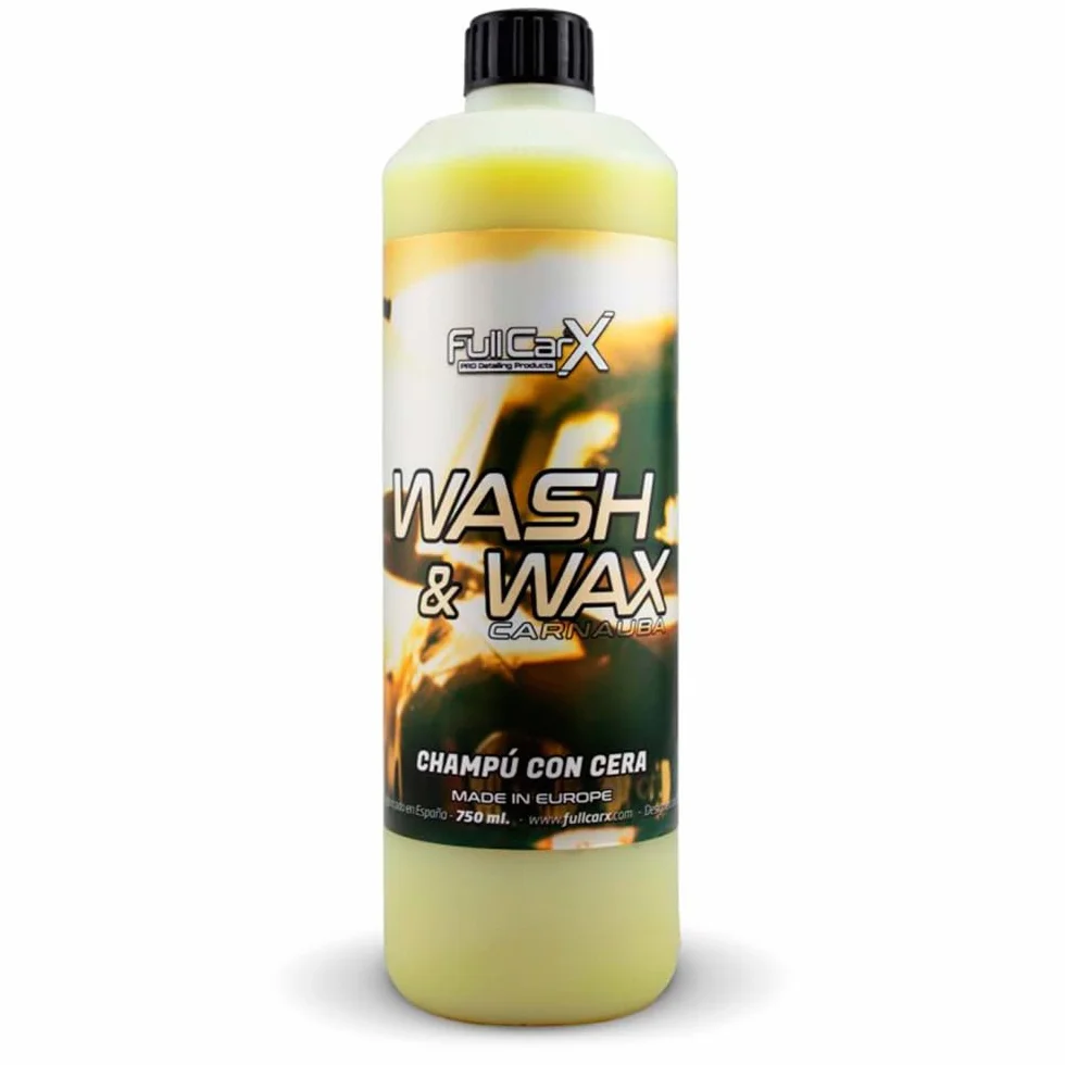 FULLCARX Wash & Wax 750 ml szampon samochodowy z woskiem Carnauba Foam Cleaner skoncentrowany, mycie samochodu na wysoki połysk, szampon do mycia wosku, polerowanie 2 w 1, profesjonalny produkt do