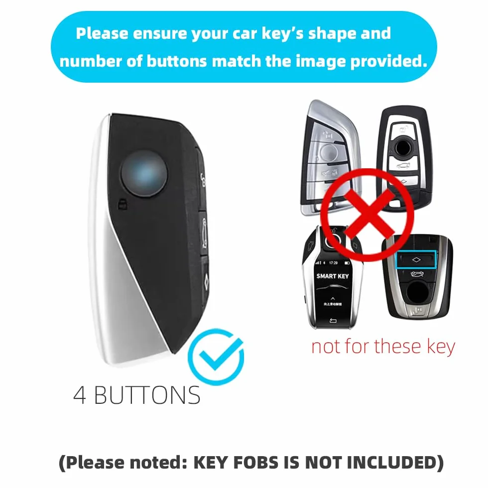 Silikonowe etui na kluczyki kompatybilne z BMW X1 Msport X2 X5 G05 M60i X5M X6 X7 740i X3 M50 540i 2024 2025 2026, etui na kluczyki samochodowe