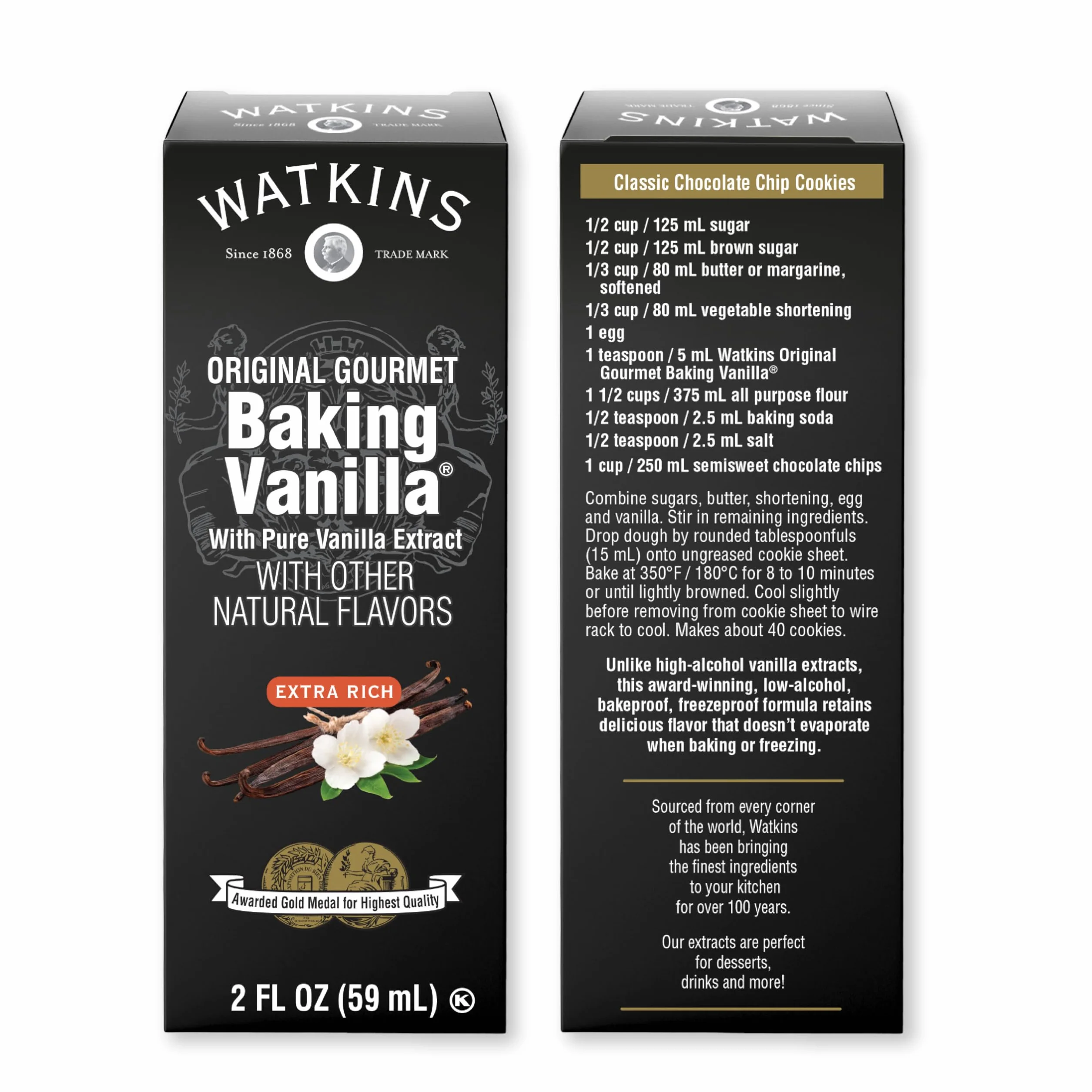 Watkins All Natural Original Gourmet Backvanille z czystym ekstraktem, butelka 59 ml, 1 sztuka