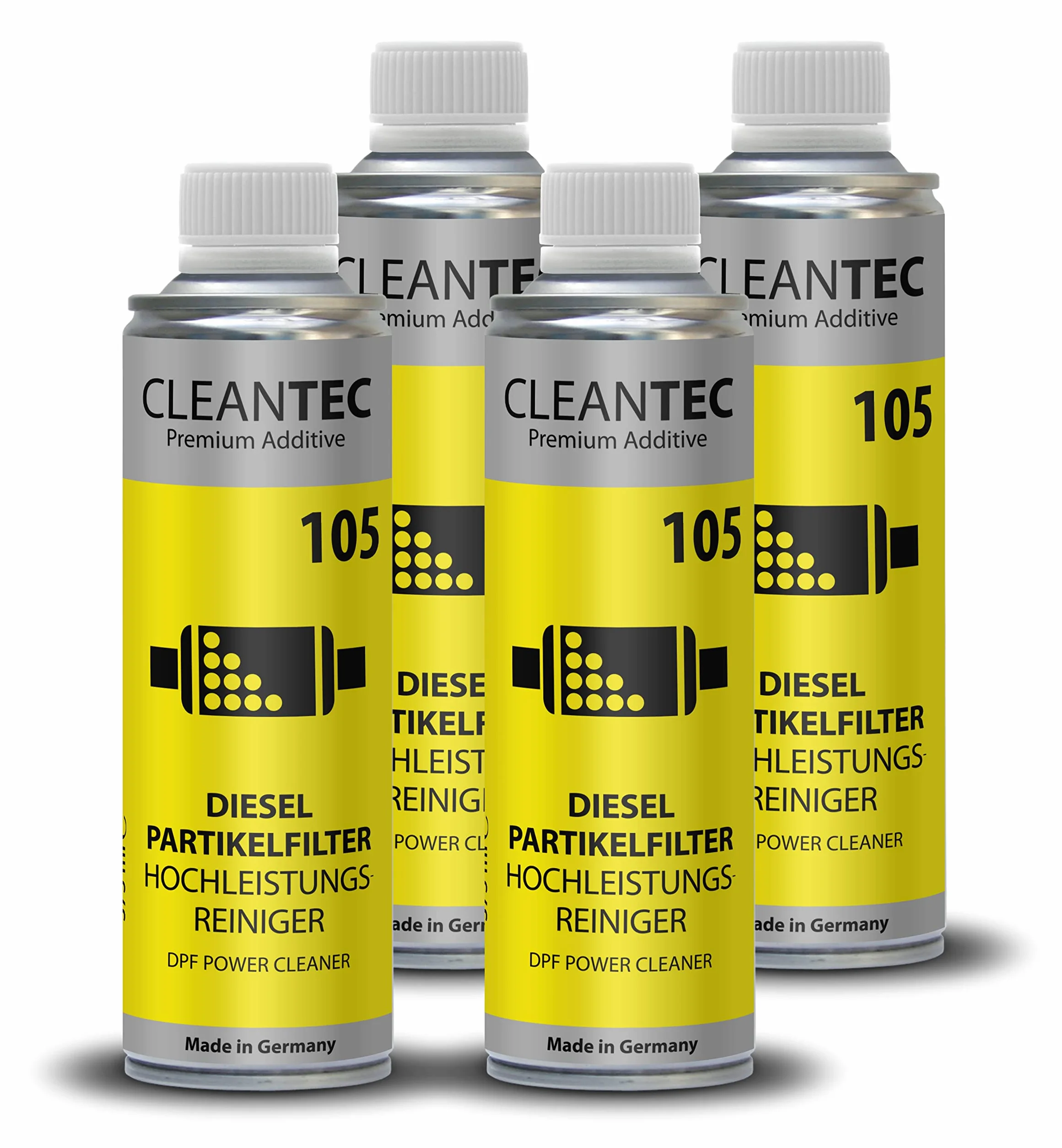 CleanTEC 105 profesjonalny środek czyszczący do filtrów cząstek stałych, wysokowydajny środek czyszczący i ochrona do filtrów DPF, diesla i oleju napędowego, 375 ml (1 l/35,27 euro) (4)