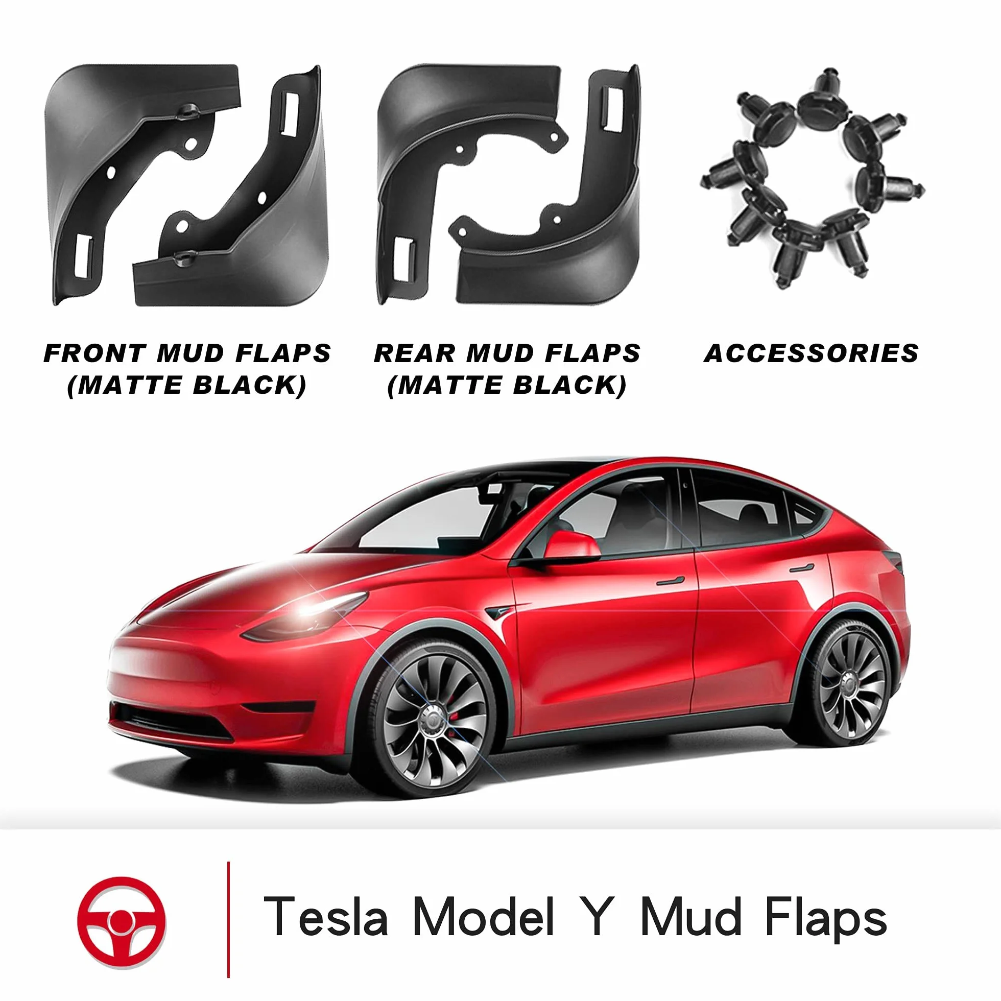 Arcoche Tesla Model Y Błotniki Spray Bez wiercenia Akcesoria 2020-2023
