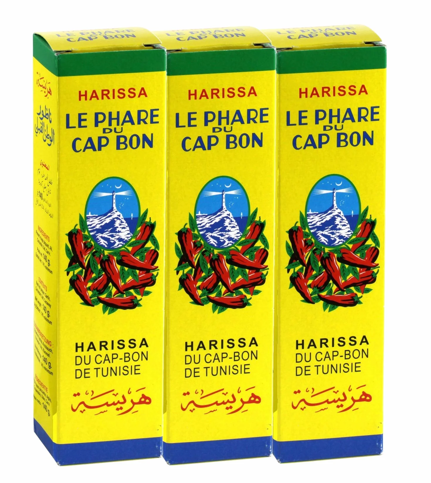3x140g Le Phare du Cap Bon Sos Harissa (3 duże tubki)