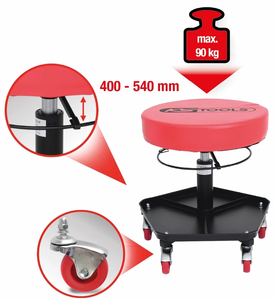 KS Tools 500.8030 Mobilny taboret z dużym zakresem regulacji