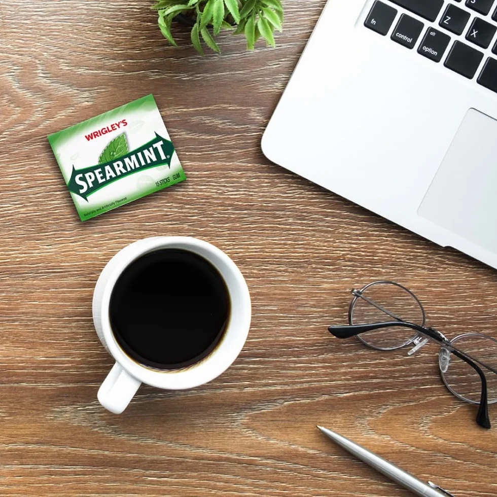 WRIGLEY'S Spearmint Chewing Gum, 15 pieces (10 packs)