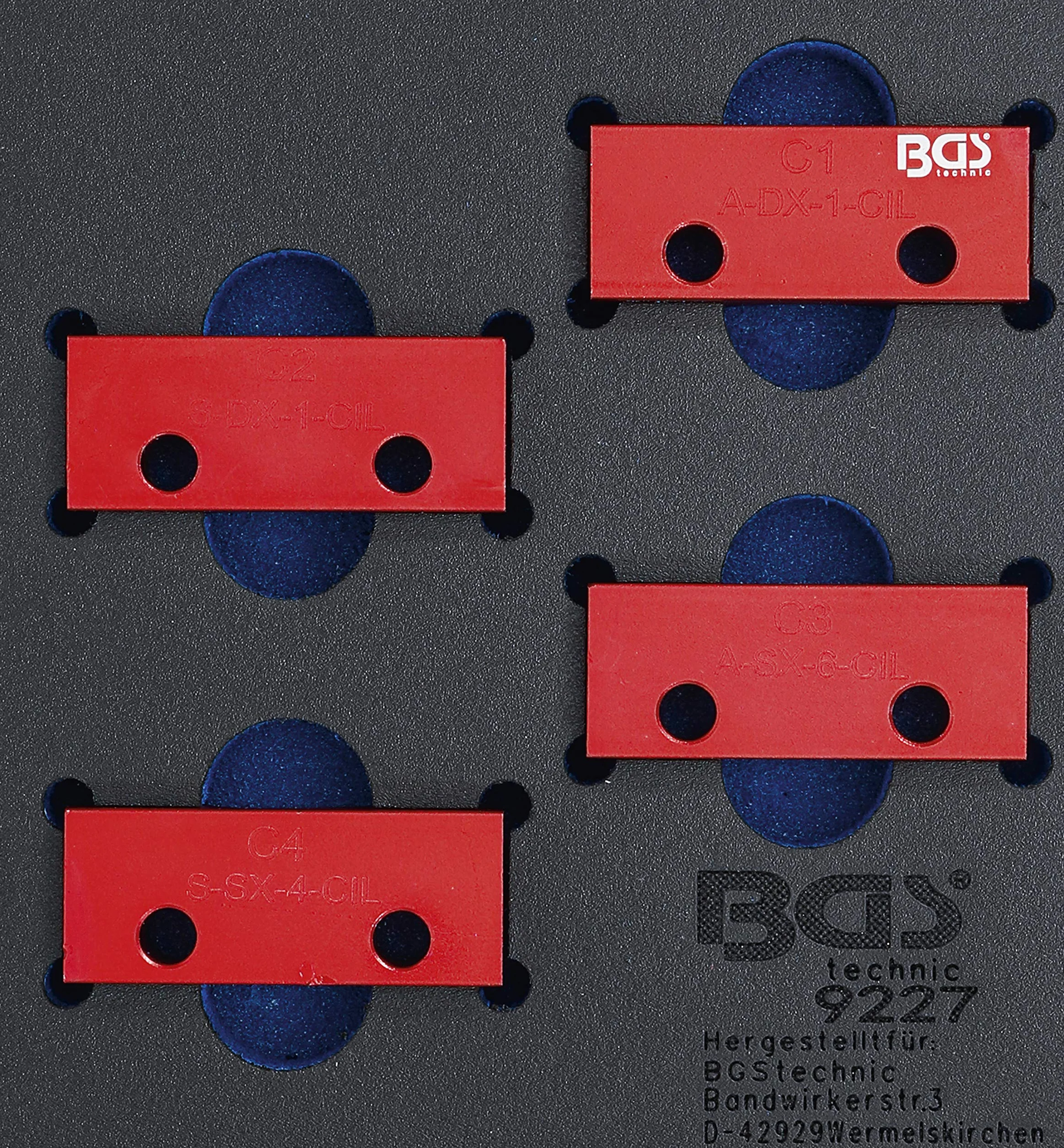 BGS 9227 | Wkładka do szuflady 1/6: zestaw narzędzi blokujących do wałków rozrządu | dla Alfa Romeo / Lancia 3.0L V6 24V