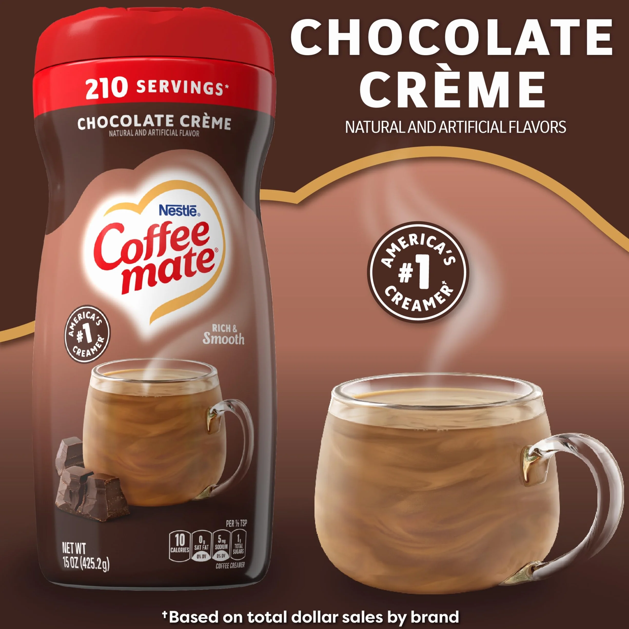 Nestle Coffee-Mate Creamy Chocolate, 1 opakowanie (1 x 425 g)