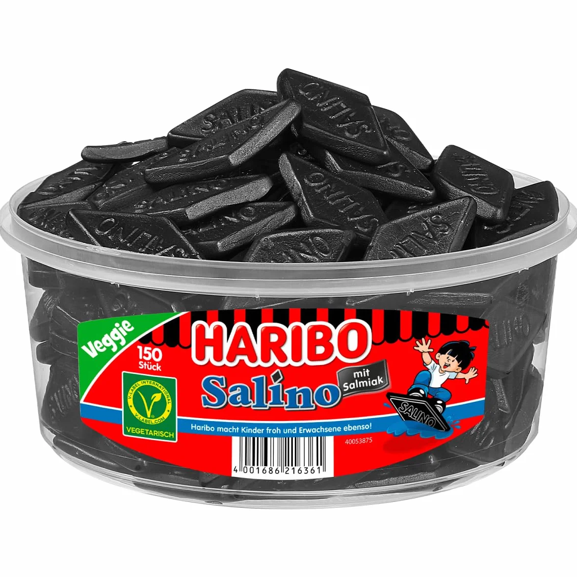 HARIBO - Salino lukrecja – salmiak – pudełko z 150 sztukami