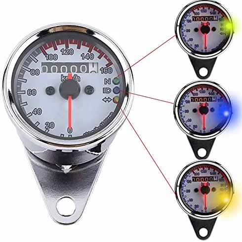 Keenso Uniwersalny Cyfrowy Prędkościomierz LED 12 V 0-160 km/h Motocyklowy Biały