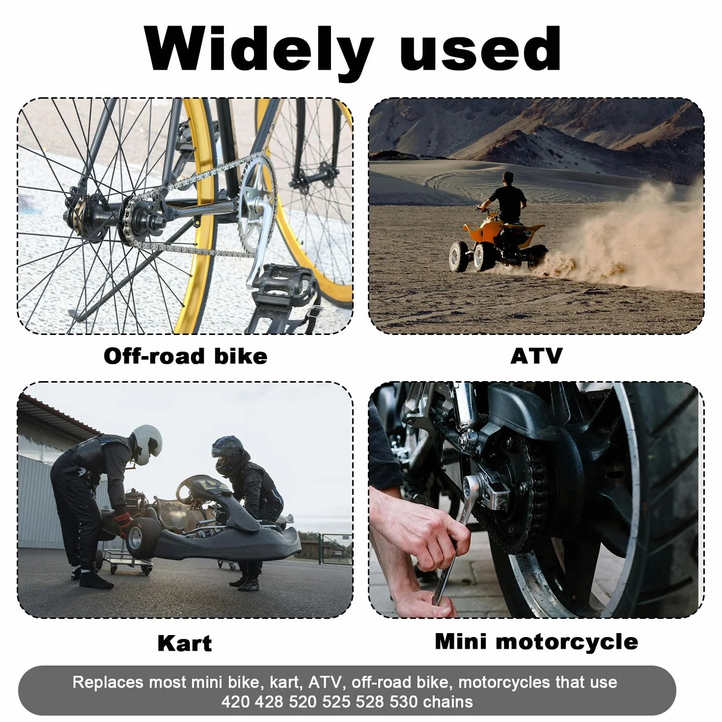 Rozkuwacz Łańcucha Motocyklowego z Uchwytem, ​​Narzędzie do Rozkuwania Łańcucha Rowerowego Narzędzie do Rozkuwania Łańcucha do Pit Bike ATV Kart Mały Motocykl 420 428 520 525 528 530