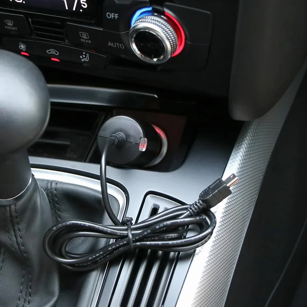 GLOGLOW zapalniczka samochodowa 12V USB obrotowy adapter konwerter przewód zasilający