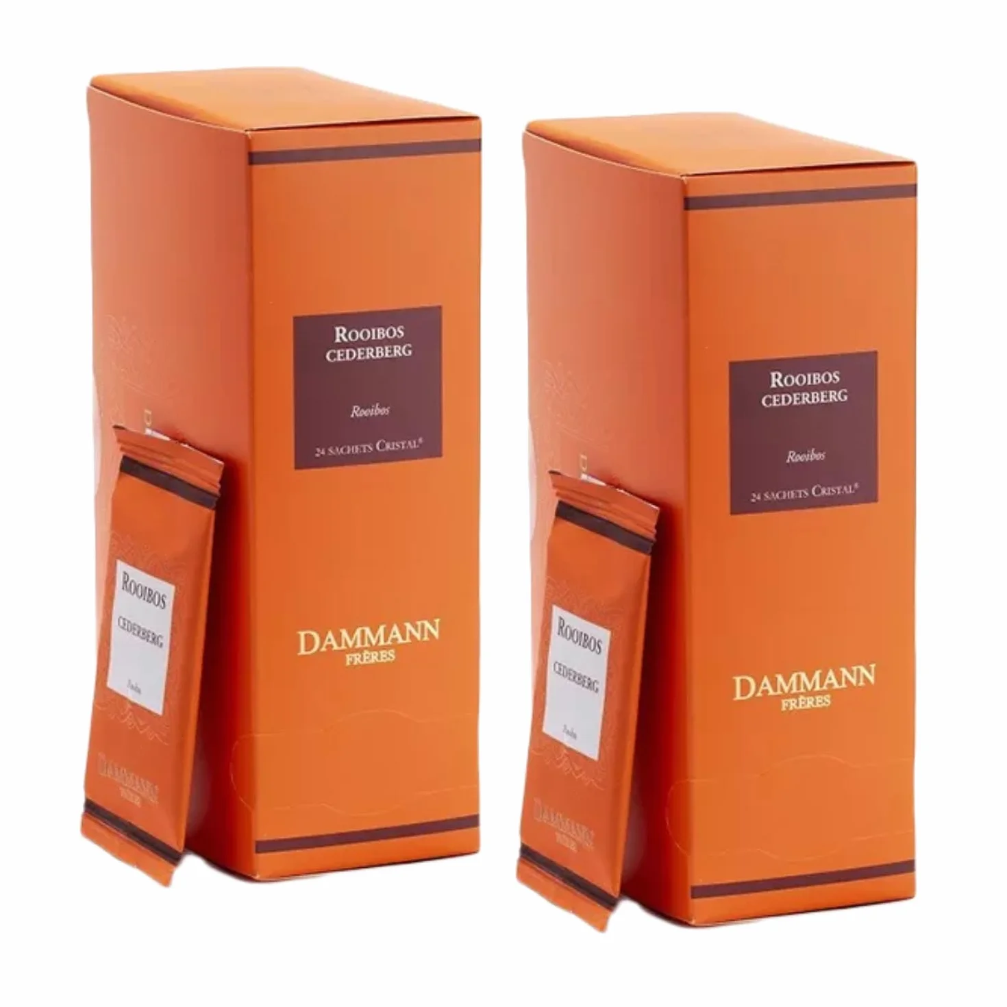 Dammann Frères® Rooibos Republika Południowej Afryki Czerwona herbata | Rooibos Natural Africa - 2 x 24 pojedyncze saszetki | napar Rooibos bez kofeiny