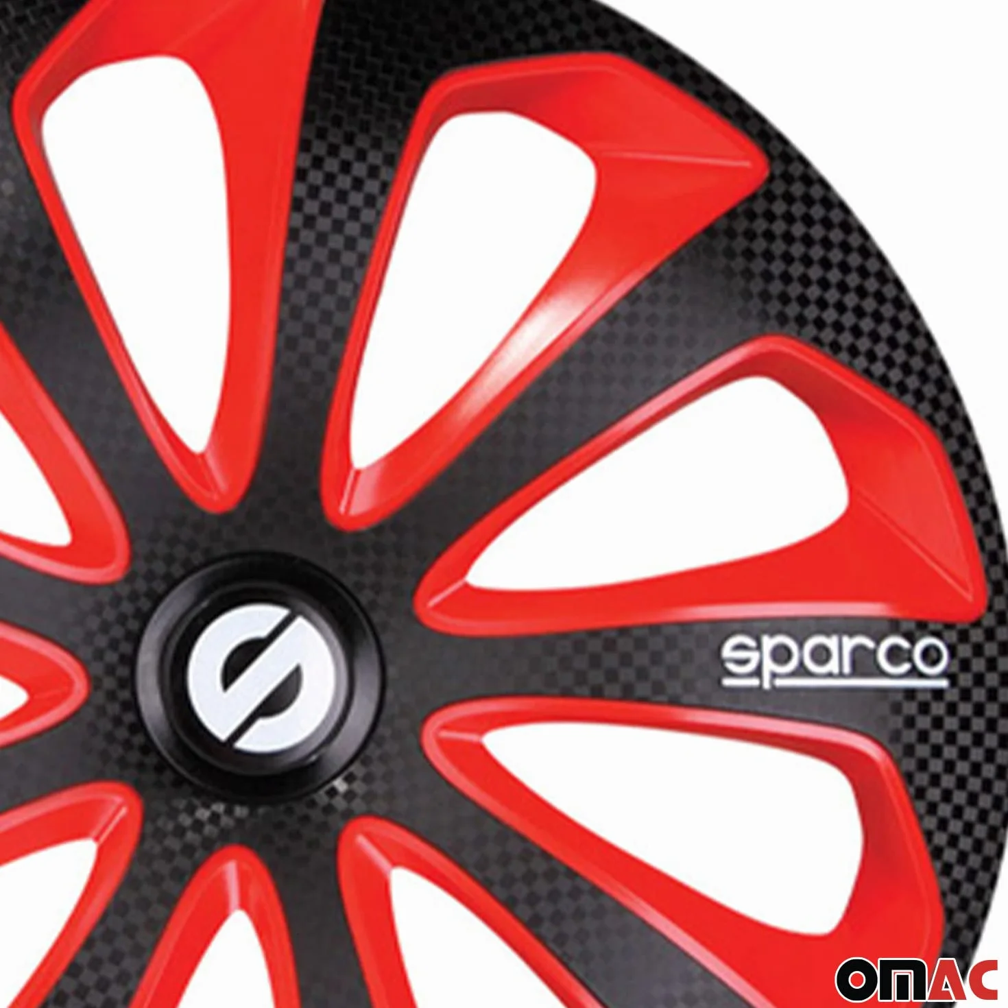 Sparco SP 1575BKRDC zestaw pokrowców na koła sycylia 15 cali czarny/czerwony/węglowy