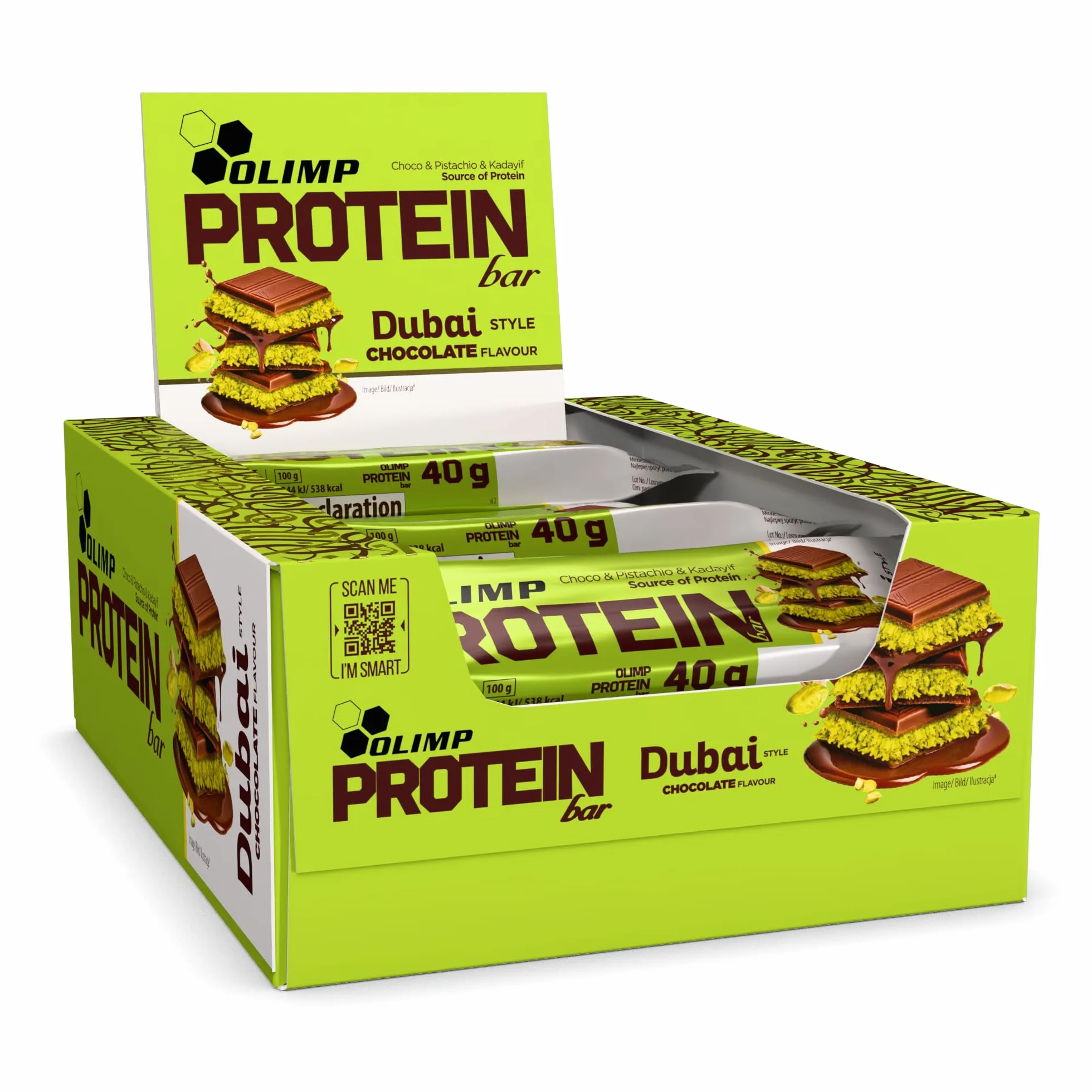 Olimp Protein Bar Dubai Style Chocolate Flavour 40g 25-Pack