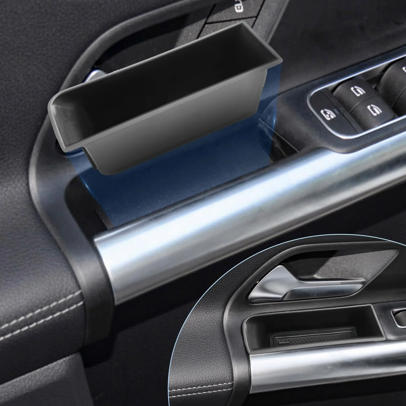 BIXUAN Kompatybilny z Mercedes Benz klasy B W247 GLB X247 2020-2023 2024 2025 pudełko na drzwi z antypoślizgową matą, akcesoria do przechowywania, organizer, taca, schowek na rękawiczki, drzwi