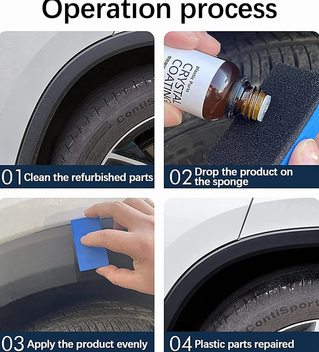 Cristal Coating para Plástico Del Carro powłoka kryształowa do samochodu odświeżacz plastików 1 szt