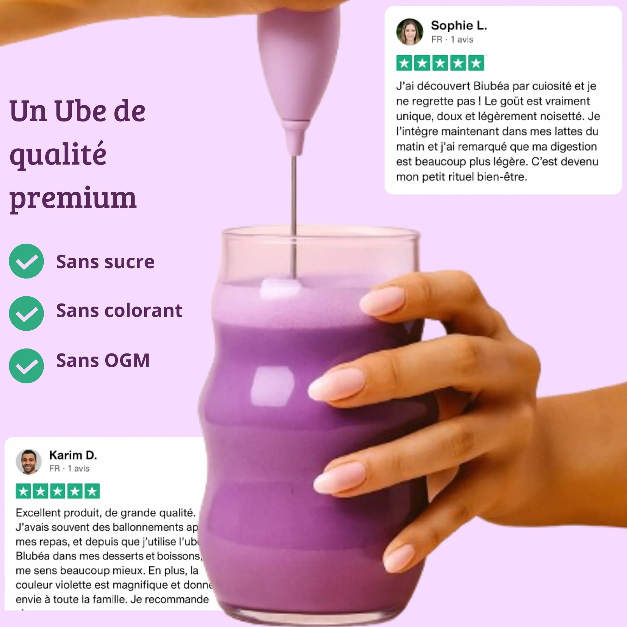 Blubea Ube Powder fioletowy ignam 100% naturalny bez dodatków 100 g
