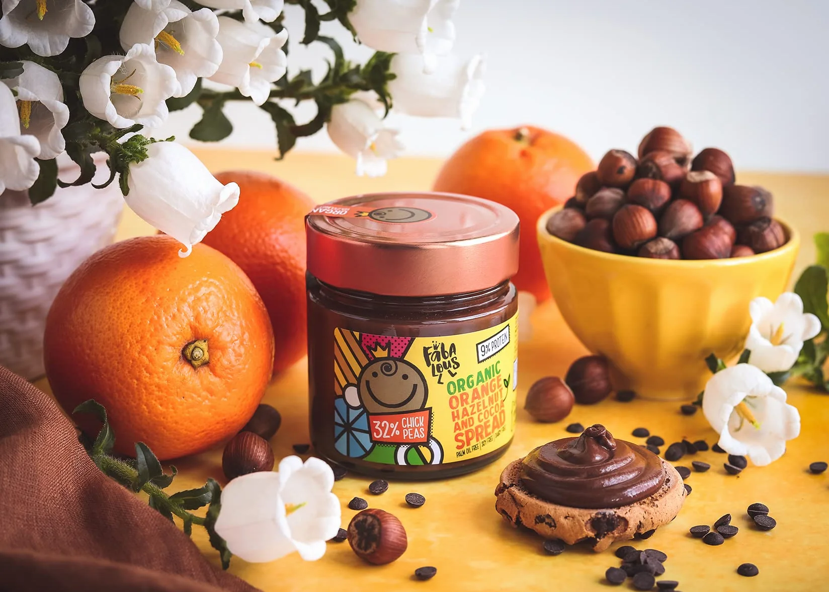 Fabalous Orange Hazelnut Cocoa Chickpea Spread 200g
