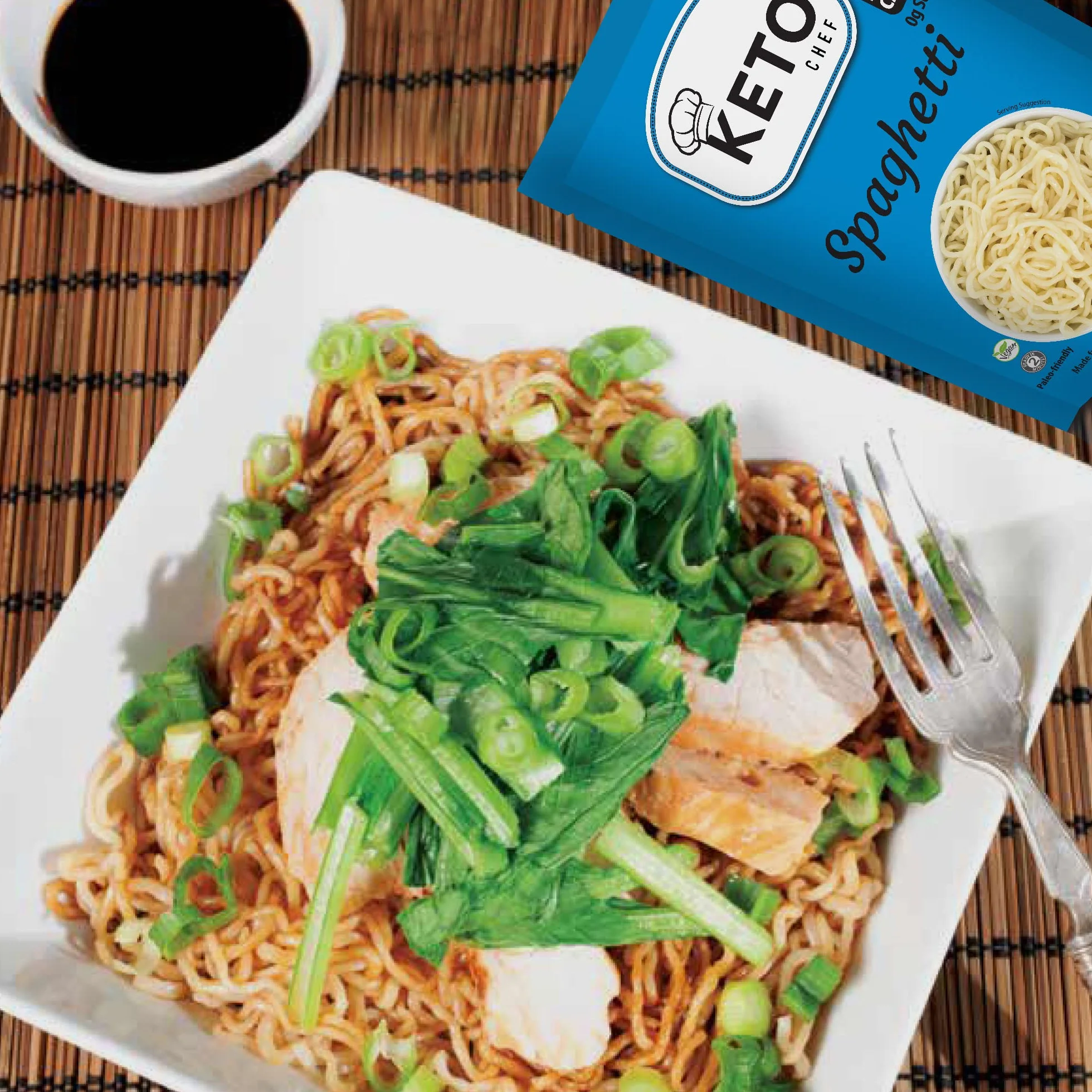 KETO CHEF Makaron Konjac Noodle Spaghetti Bezglutenowy Bio 270 G
