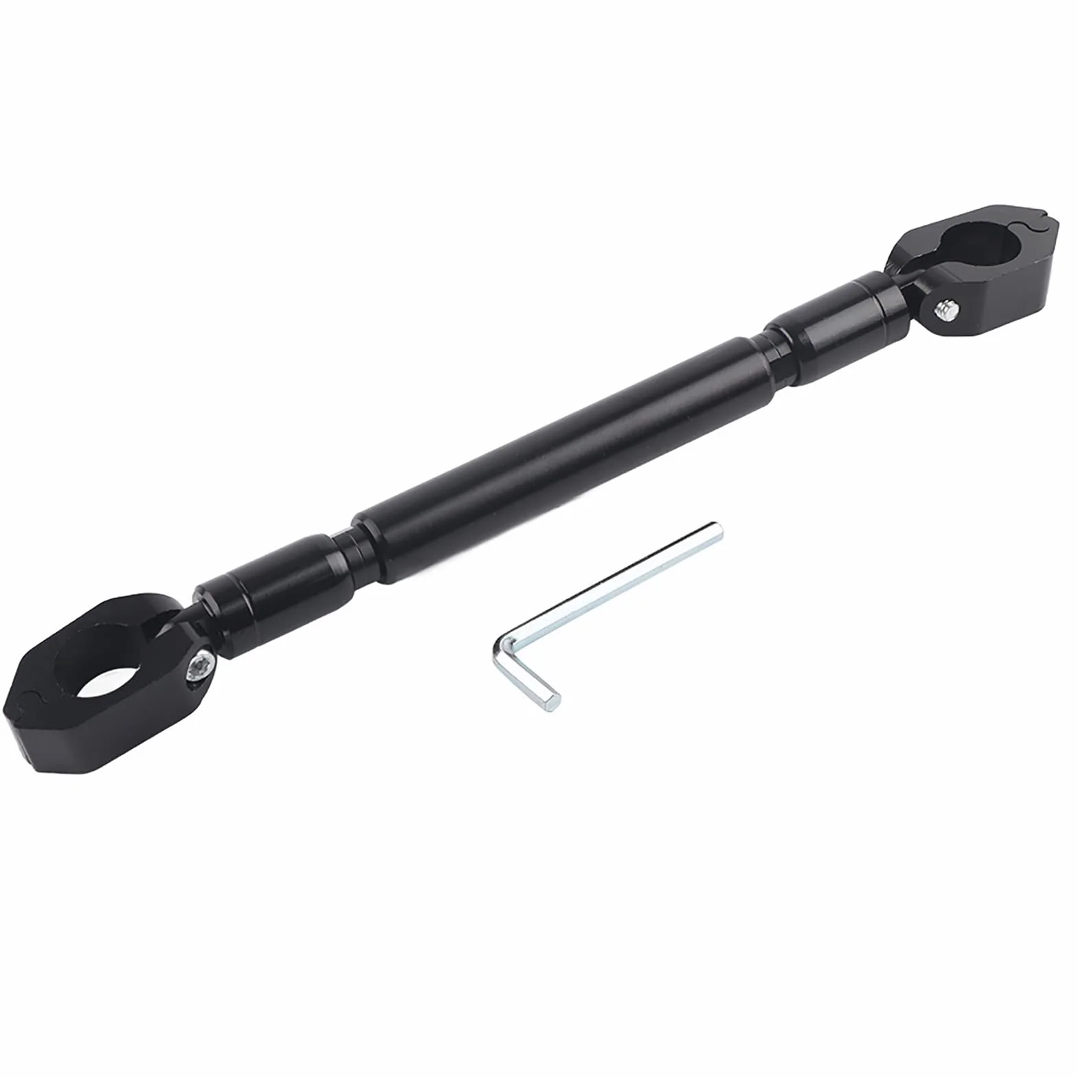 Ejoyous Motocyklowa Poprzeczka, Motocyklowa Bilans Bilansowy Wykonany z Stopu Aluminium Universal dla Kierownicy 22 Mm z Wspornikiem, dla Akcesoriów, Takich Jak Lampa LED Uchwytu (BLACK)