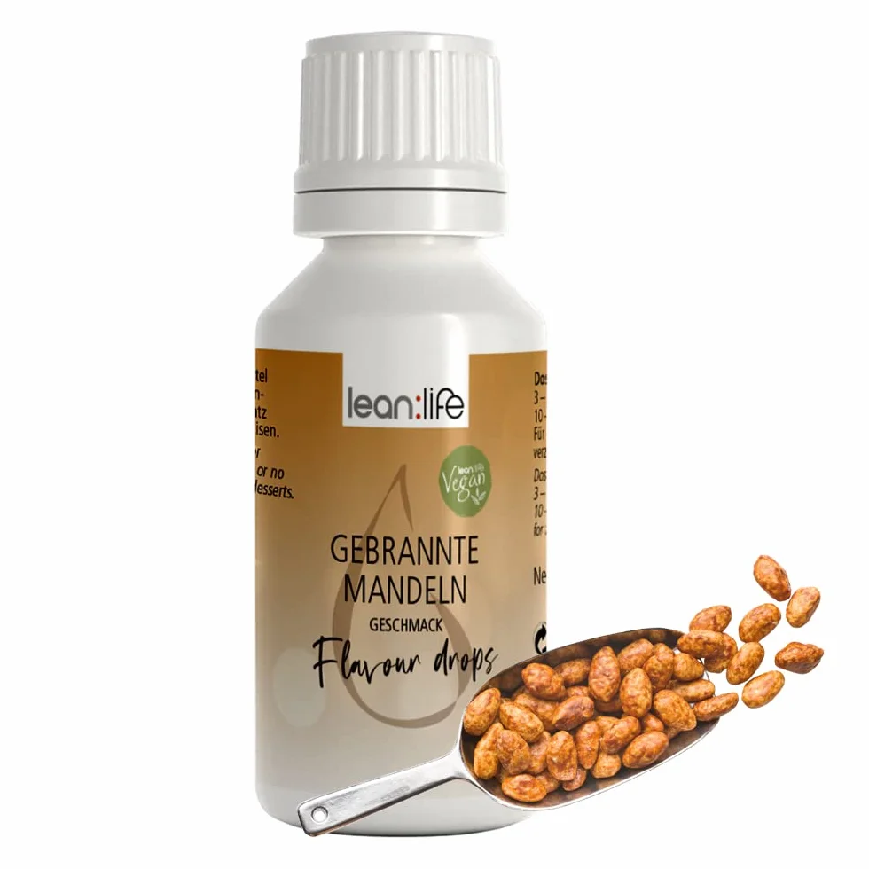 Flavour Drops 30 ml - Spalony migdał - Krople aromatyczne do żywności - bez cukru i niskokaloryczne