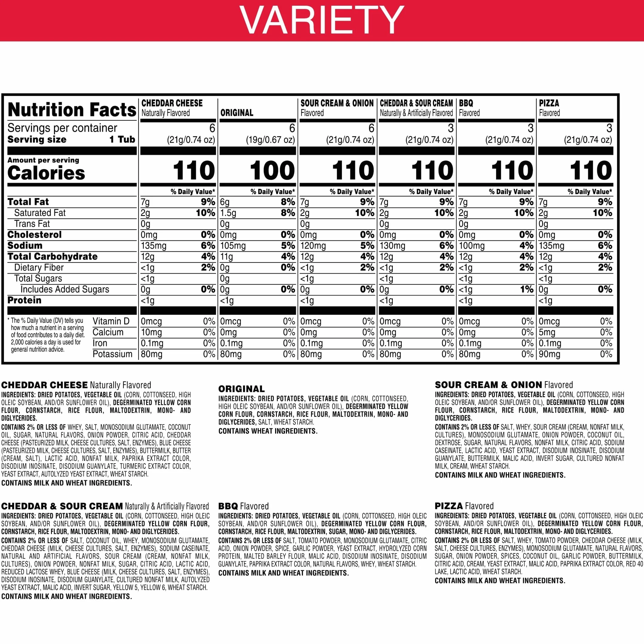 Pringles Potato Crisps Chips Variety Pack, 27 Ct