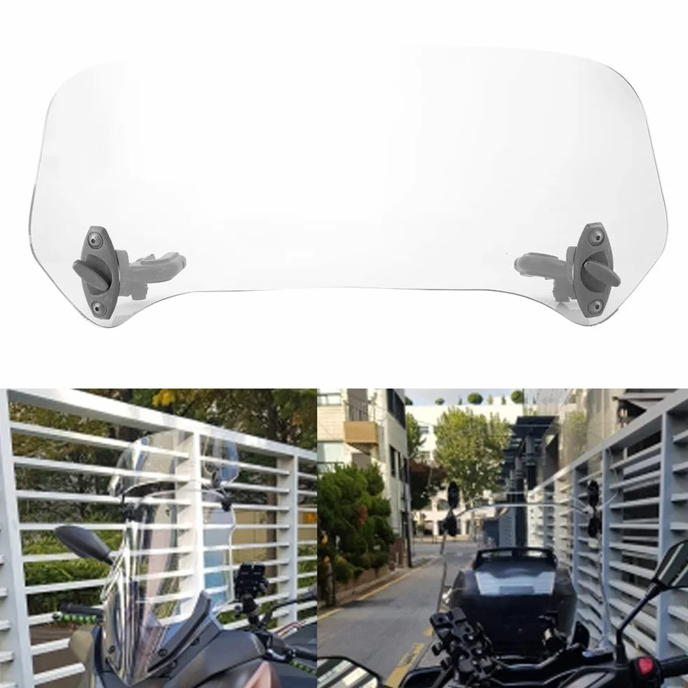Akozon Uniwersalny deflektory przedniej szyby motocyklowej szyba przednia spoiler deflektor powietrza przezroczysty