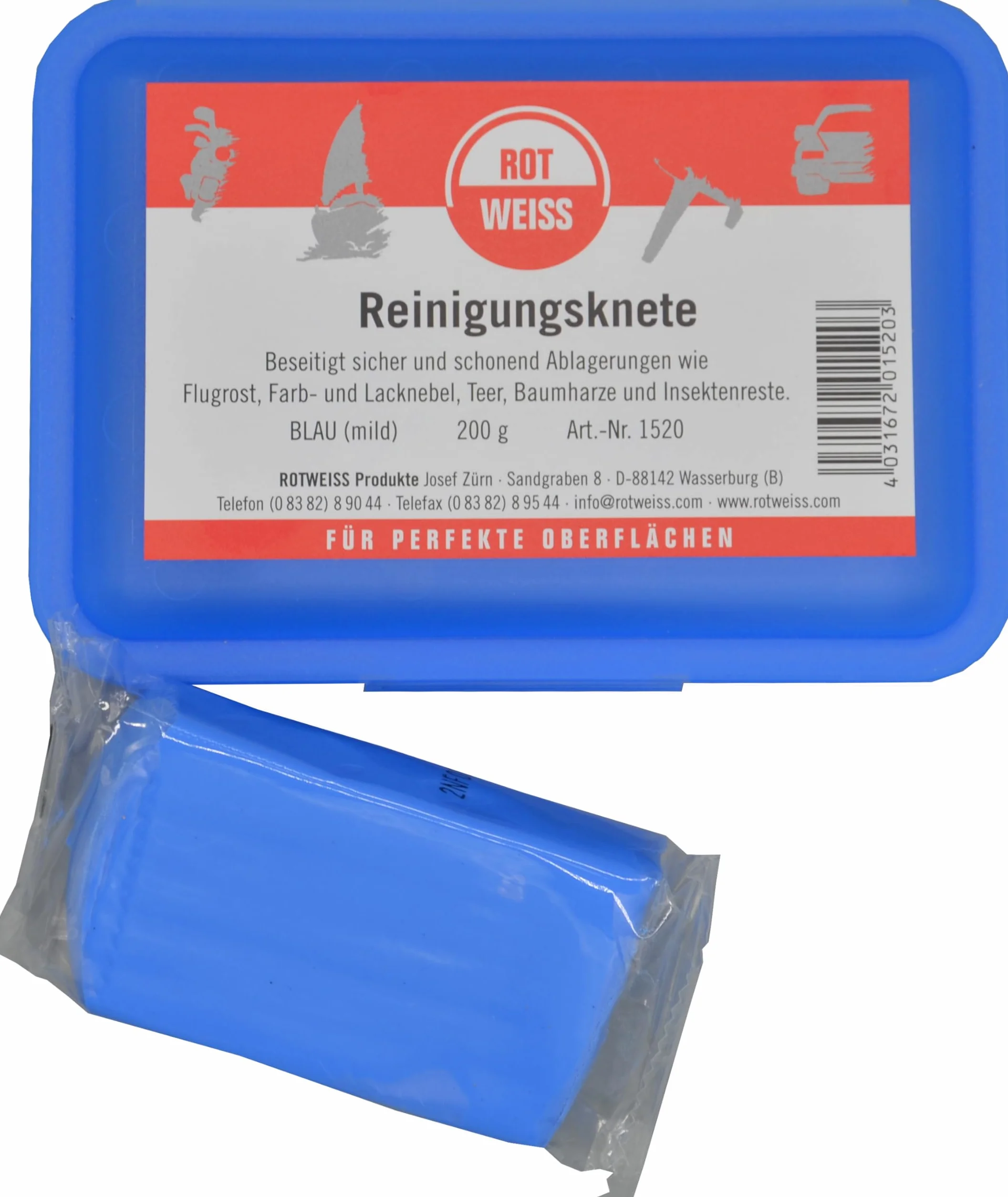 Rotweiss 1520 glinka do czyszczenia w pudełku do przechowywania, 200 g
