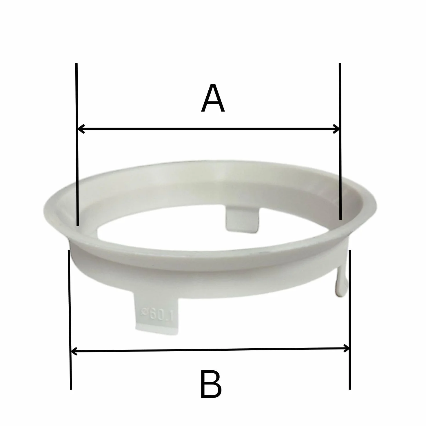 4 x pierścienie centrujące do felg aluminiowych 60,1 mm do 56,6 mm pasują do felg aluminiowych AEZ, DEZENT, DOTZ, ENZO z otworem środkowym 60,1 mm, kompatybilne z Chevrolet, Fiat, Opel o średnicy