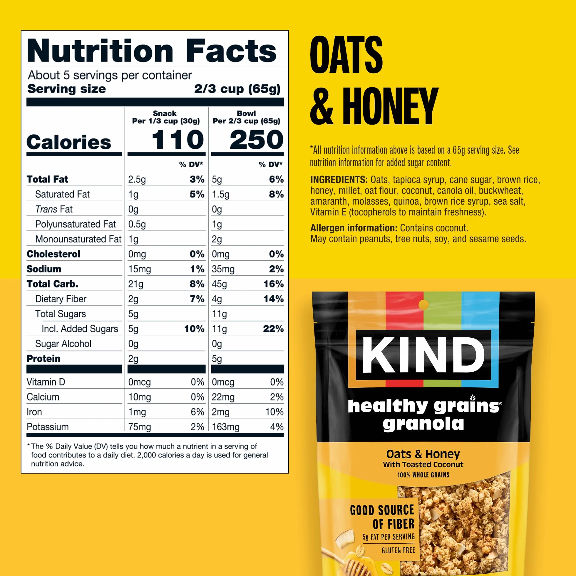 KIND Healthy Grains Clusters Granola Variety Pack Gluten Free 3 Count