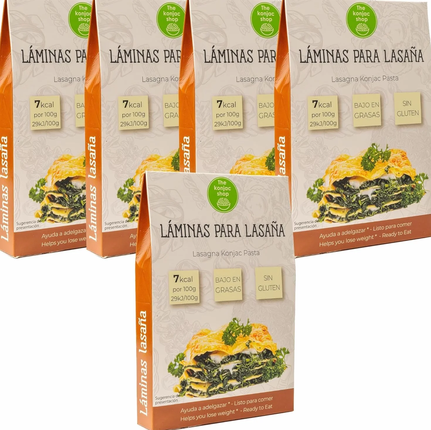 Arkusze do Lasagne Shirataki 270g Bezglutenowy Niskokaloryczny Makaron Wegański 5 sztuk