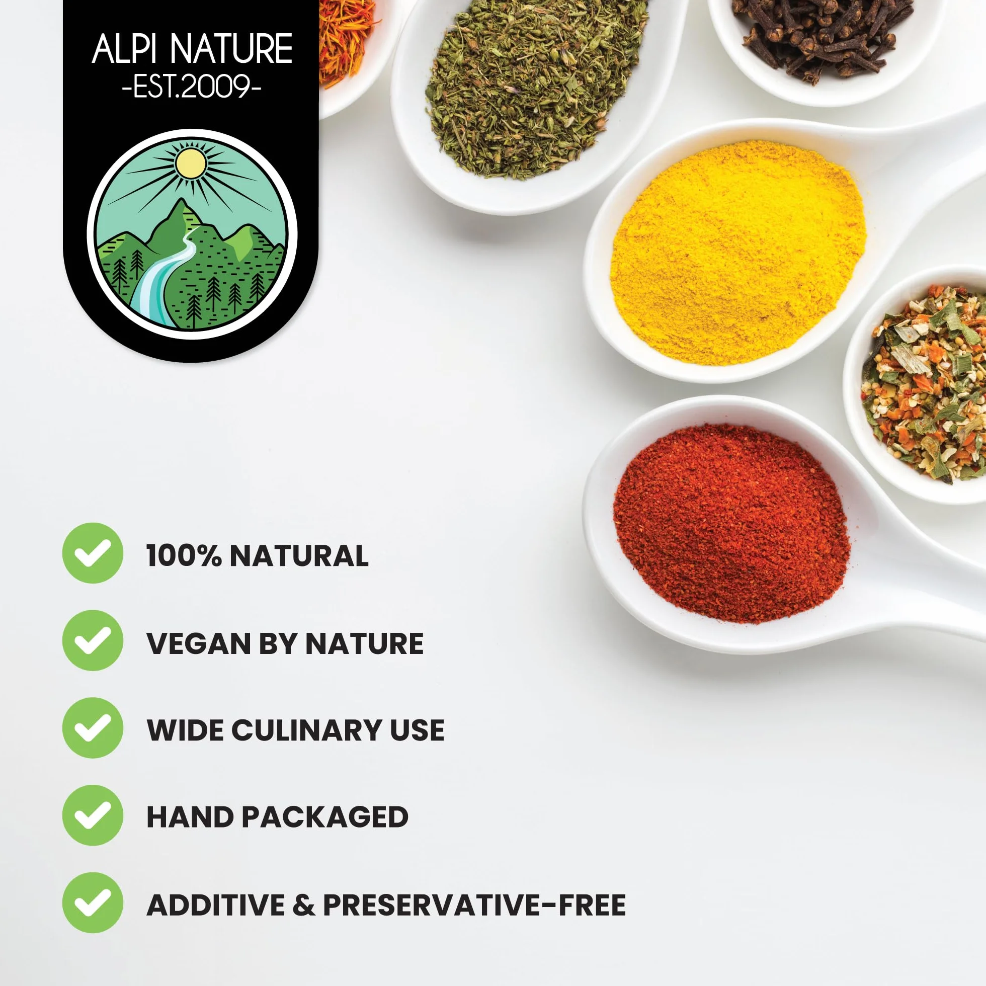 Alpi Nature Słodka Wędzona Papryka w Proszku 125g, Mielona Czerwona Papryka, Łagodna Wędzona Papryka