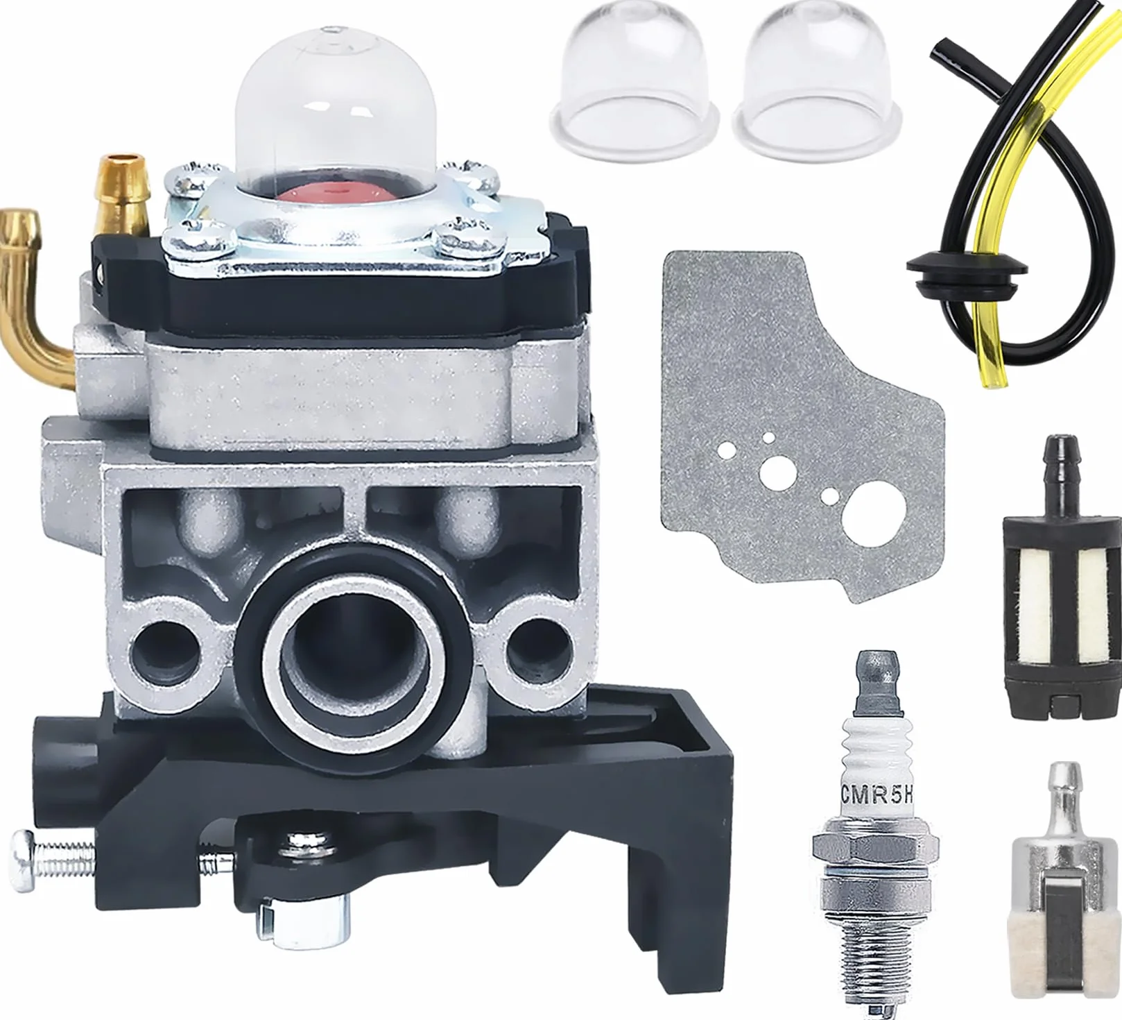 Gaźnik do Honda GX25 GX35 UMS425E UMK425E UMK435E HHB25 FG110 Silnik, JRISBO Części do Podkaszarki i Dmuchawy do Liści Zestaw Gaźników z Uszczelkami, Świeca Zapłonowa, Filtr
