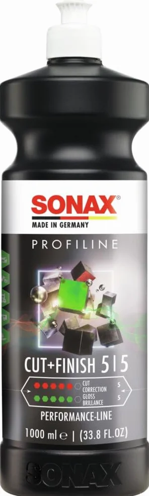 SONAX PROFILINE Cut+Finish (1 litr) do szybkiego usuwania usterek po lakierowaniu naprawczym | Nr art. 02253000