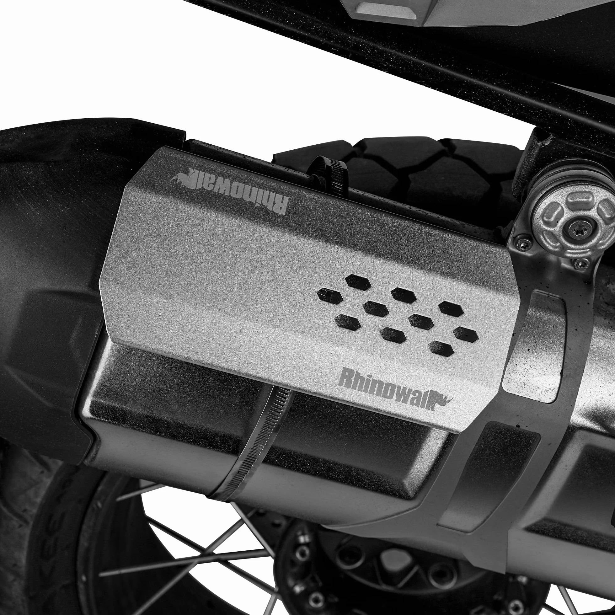 Rhinowalk Osłona termiczna motocykla, osłona rury wydechowej, osłona przed wysoką temperaturą, osłona rury wydechowej, osłona cieplna L