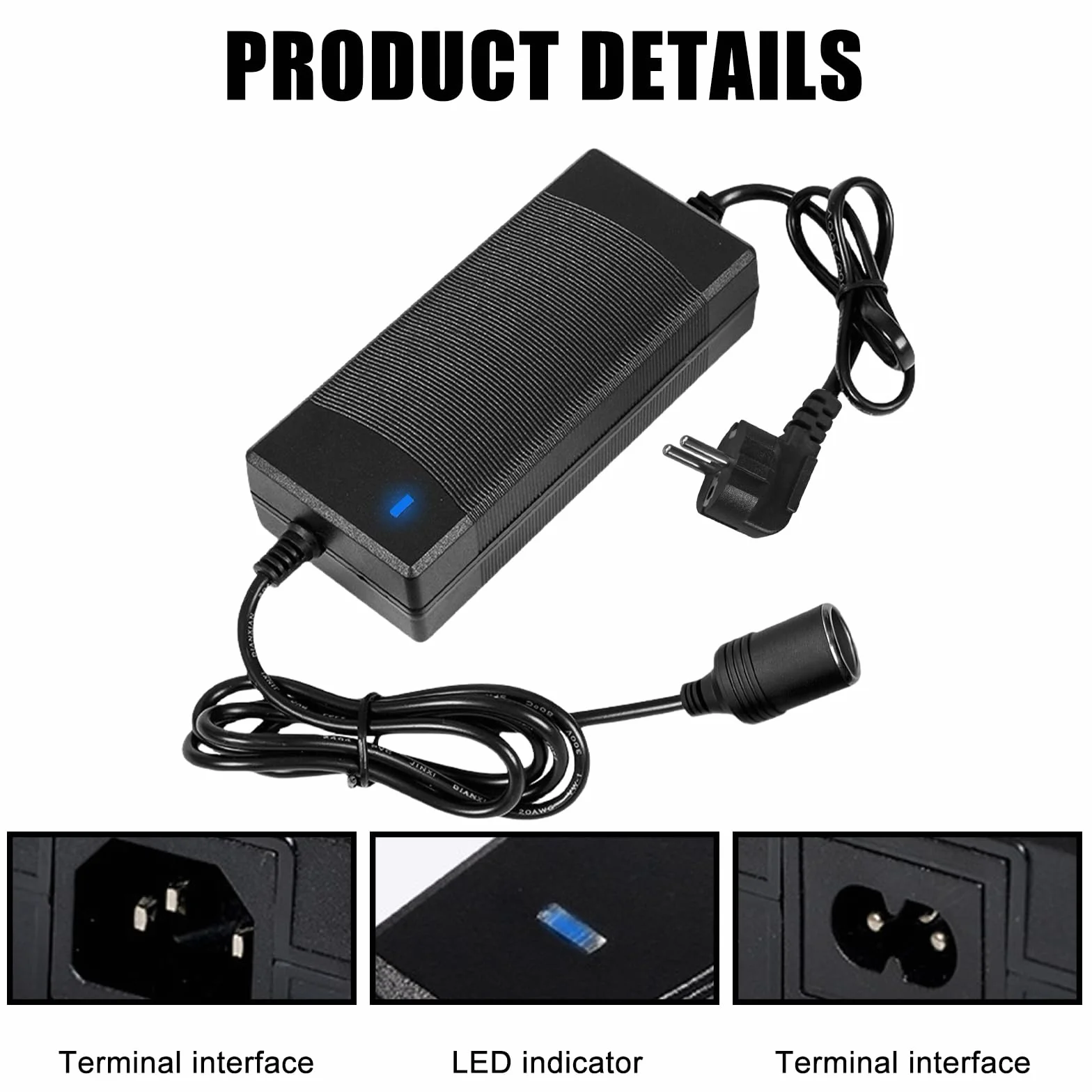 Przetwornica napięcia 230 V na 12 V, 180 W, zasilacz sieciowy 12 V 15 A, zasilacz 220 V, adapter do gniazda zapalniczki samochodowej, gniazda zapalniczki samochodowej, odkurzacza samochodowego
