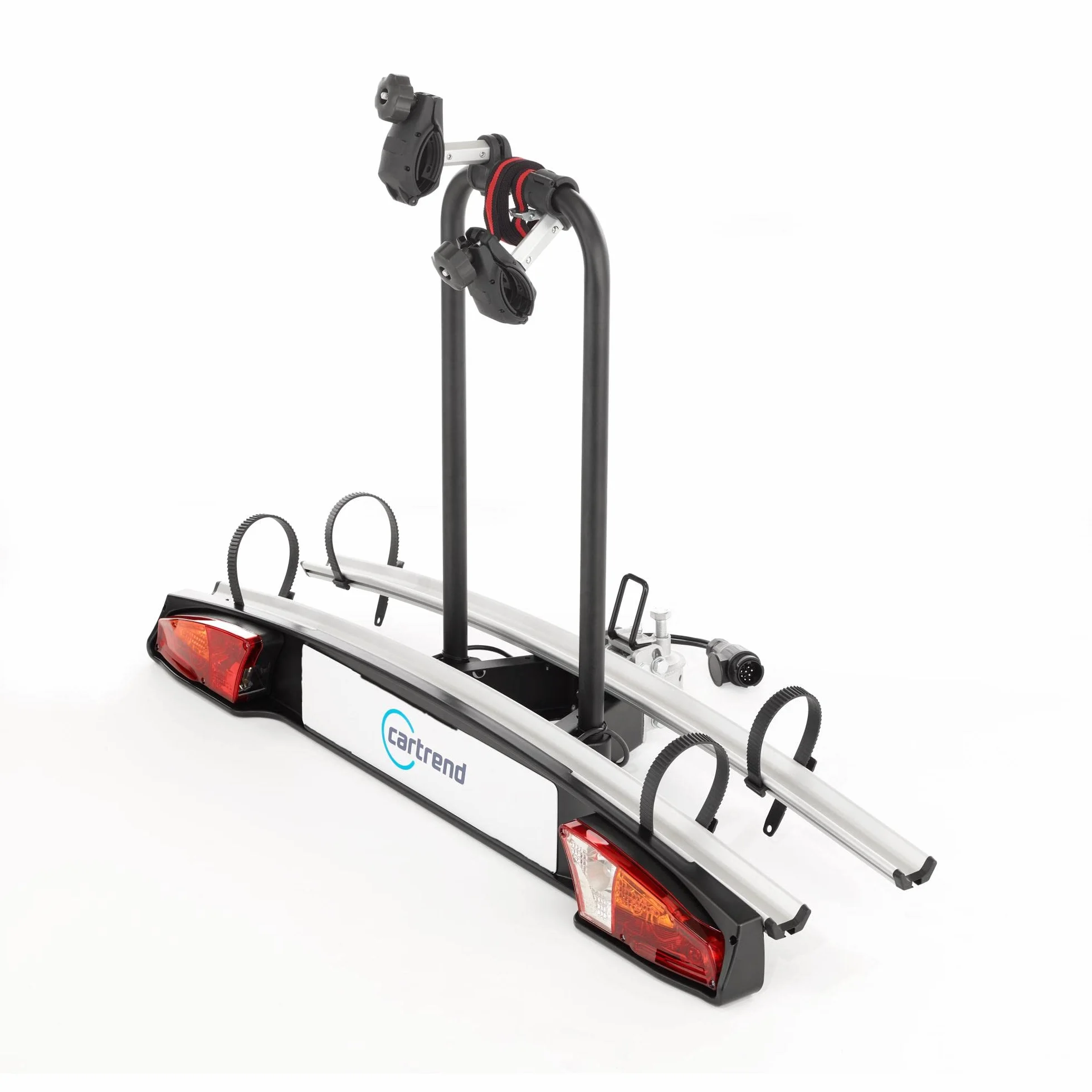 Cartrend Bagażnik rowerowy aluminiowy Active 2-rowerowy czarno-srebrny